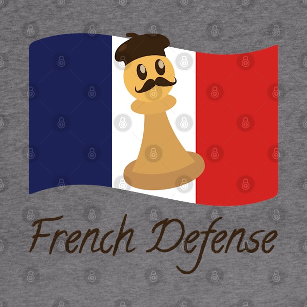 French Defense Flag | Checkmate Gift Ideas | Chess Player by Fluffy-Vectors